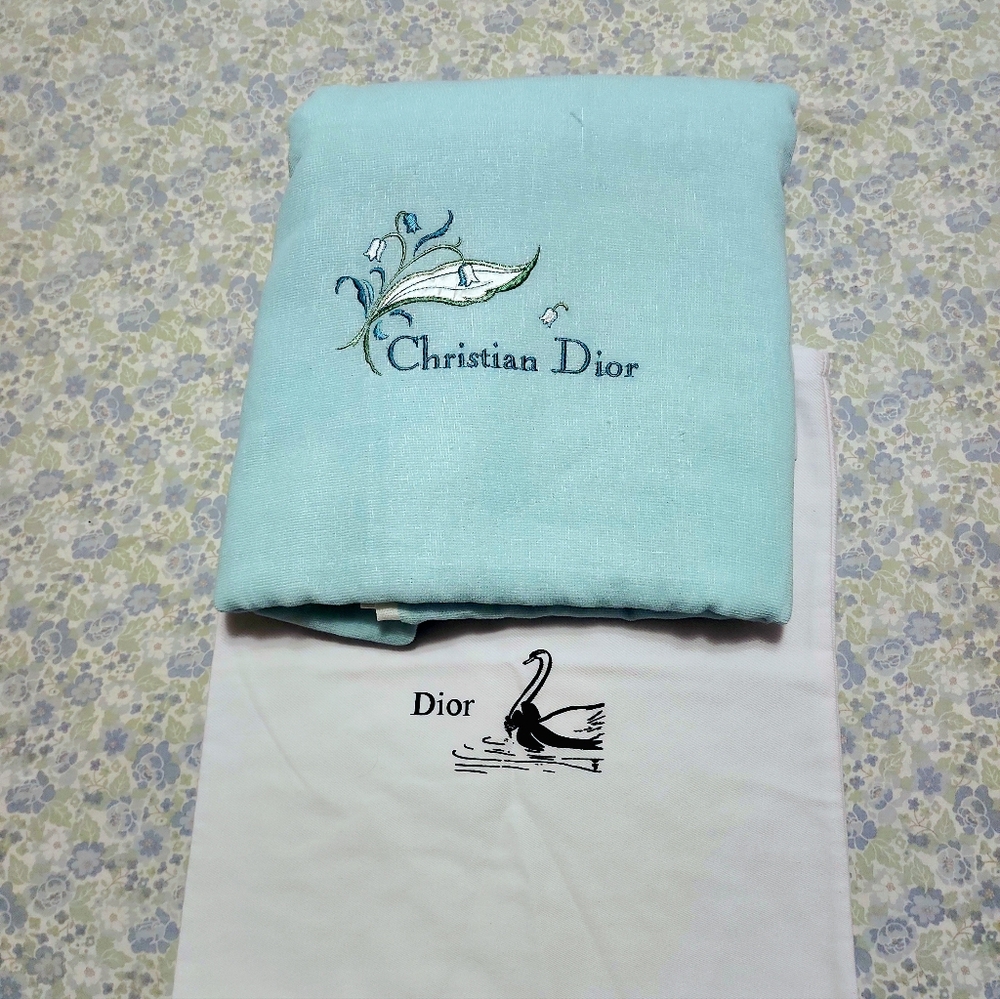 DIOR Blue Vintage Blanket Throw